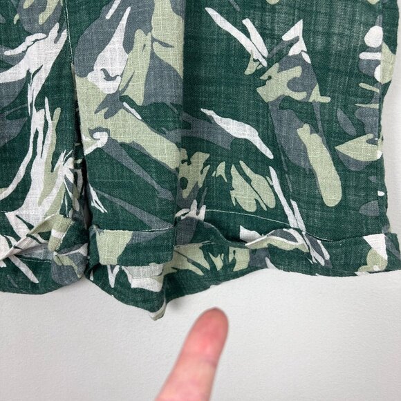 XCVI Wearables Shorts Womens‎ XL Green Camo Drawstring Cotton Pockets Casual - Picture 4 of 13